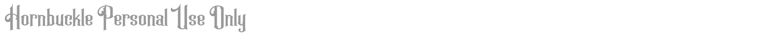 Hornbuckle font preview